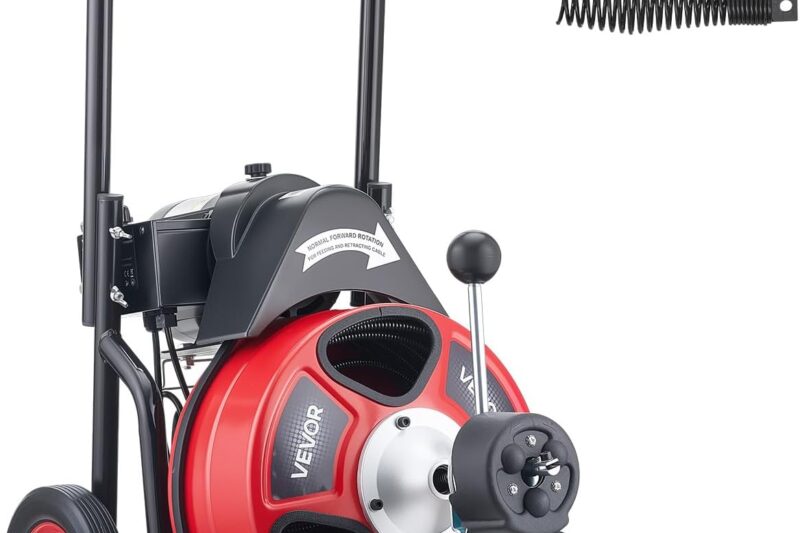 VEVOR 100FT Drain Cleaner Machine with Auto Feed