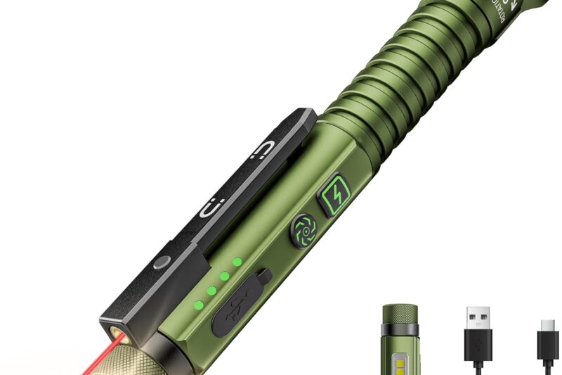 Rechargeable 800-Lumen EDC Flashlight with Clip